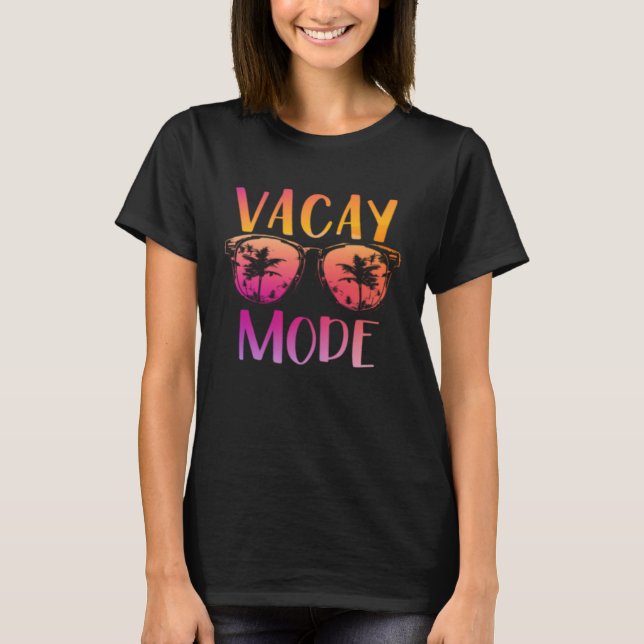 Vacay Mode Retro Vacation Summer Cruise Holiday Va T-Shirt (Front)