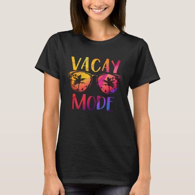 Vacay Mode Retro Vacation Summer Cruise Holiday Va T-Shirt (Front)