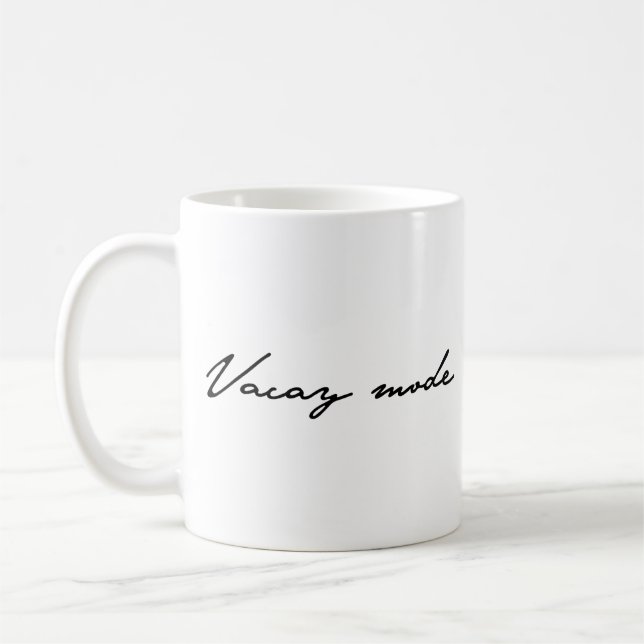 Vacay Mode Summer Calligraphy Coffee Mug (Left)