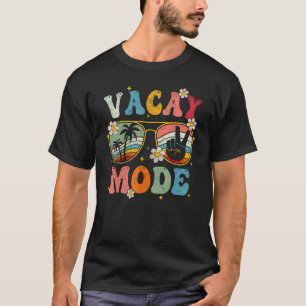 Vacay Mode Summer Vacation Beach Groovy Retro T-Shirt