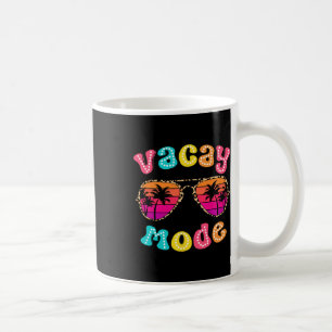 Vacay Mode Summer Vibes Sungles Retro Cute Girl Wo Coffee Mug