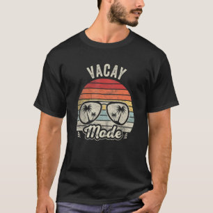 Vacay Mode Summer  Vintage Retro Beach Vacation Su T-Shirt