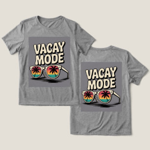 Vacay Mode Sunglasses Palm Trees Tri-Blend Shirt