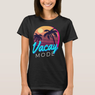 Vacay Mode Sunglasses Vintage Sunset Summer Holida T-Shirt