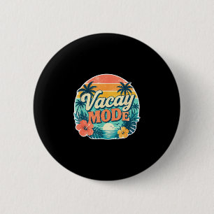 Vacay mode womens tropical beach vacation summer 6 cm round badge