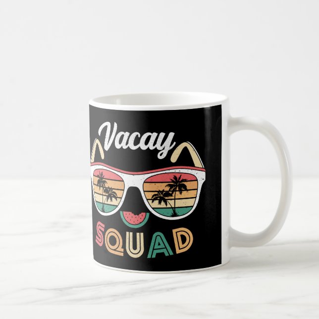 Vacay Squad Funny Beach Summer Vacation Coffee Mug (Right)