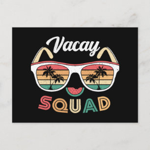 Vacay Squad Funny Beach Summer Vacation Holiday Postcard