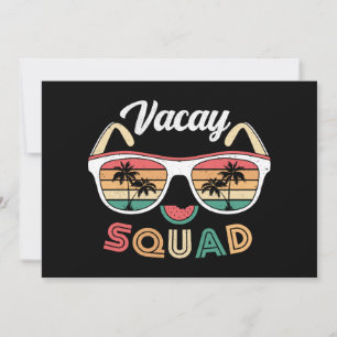 Vacay Squad Funny Beach Summer Vacation Invitation