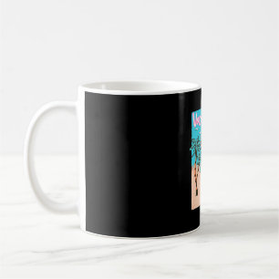 Vacay vibes beach flamingo summer vacation coffee mug
