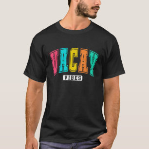 Vacay Vibes Summer Family Vacation Retro Cute Girl T-Shirt