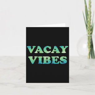 Vacay Vibes Tropical Beach Family Vacation Summer  Card
