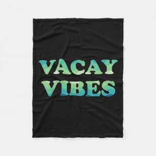 Vacay Vibes Tropical Beach Family Vacation Summer  Fleece Blanket
