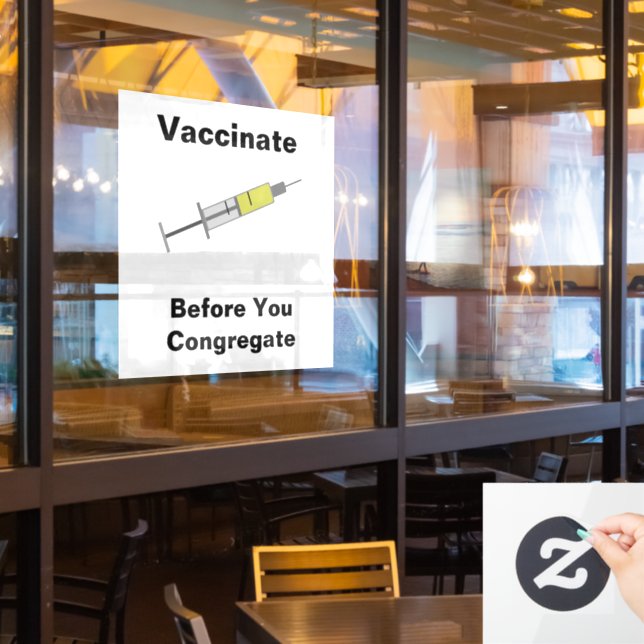Vaccinate Before You Congregate (Restaurant Window)