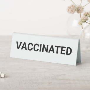 Vaccinated, black white customisable