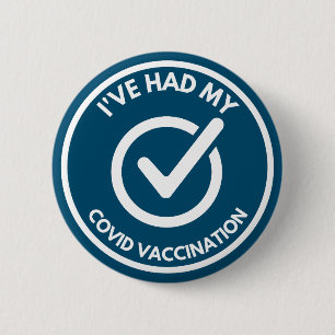 vaccinated button classic round sticker