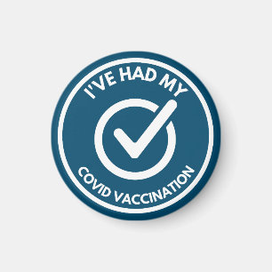 vaccinated button magnet