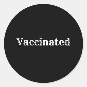 Vaccinated classic round sticker
