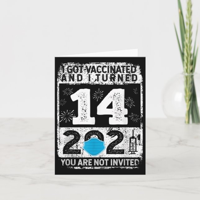 Vaccinated Funny Humour Graphic 2021 Birthday Quot Card (Front)