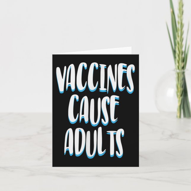 Vaccinated Funny Humour Graphic Adults Joke Quote  Card (Front)