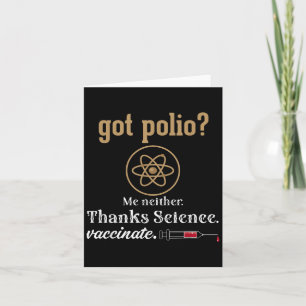 Vaccinated Funny Humour Graphic Quote Science Poli Card