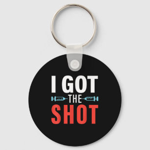 Vaccinated Funny Humour Graphic Quote Vaccinated P Key Ring