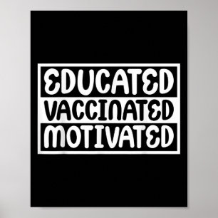 Vaccinated Funny Vintage Graphic Quote Pro Vaccina Poster