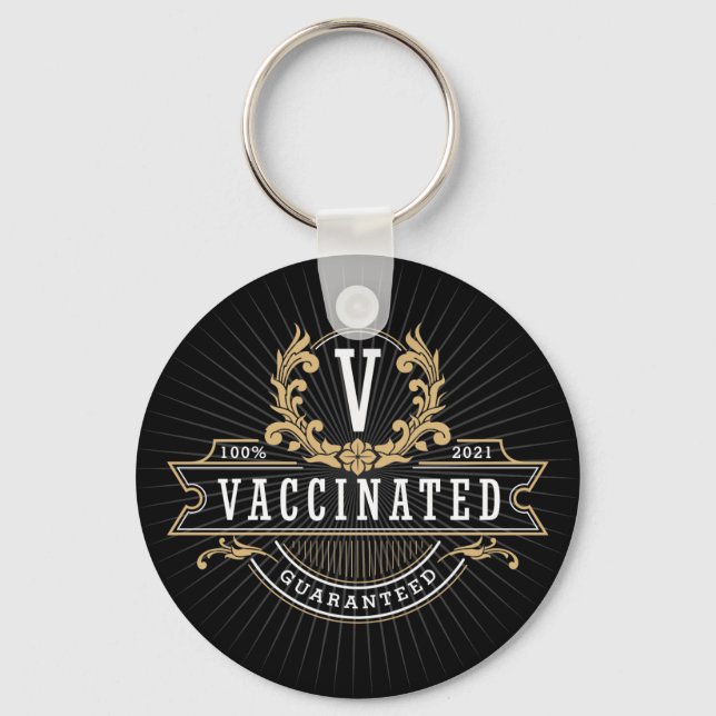 Vaccinated Keychain | Regal Emblem | VAX'd (Front)