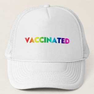 Vaccinated, Pride lgbt lgbtq gay queer rainbow Trucker Hat
