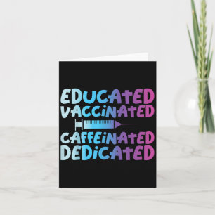 Vaccinated Quote Graphic Vaccinated Shirt For Teac Card