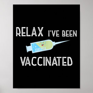 Vaccinated Quote Shirt Cute Funny Shirt Humour Gra Poster
