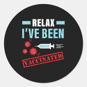 Vaccinated Quote Vaccinated Graphic Science Shirt  Classic Round Sticker