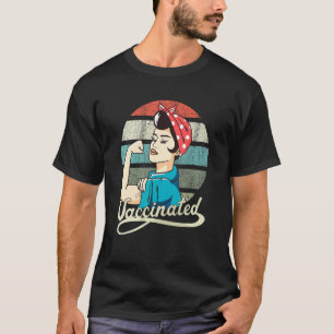 Vaccinated Retro Sunset Strong Women T-Shirt