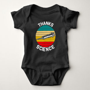 Vaccinated Retro Syringe Science Vaccine Vintage Baby Bodysuit