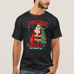Vaccinated Santa Wearing Mask Christmas T-Shirt