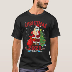 Vaccinated Santa Wearing Mask  Christmas T-Shirt