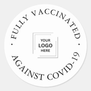 Vaccinated Staff COVID Safety Badge Design Classic Round Sticker