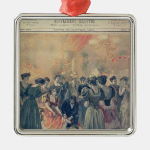 Vaccination at an Evening Reception Metal Ornament