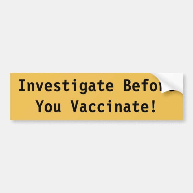Vaccination Bumper Sticker (Front)