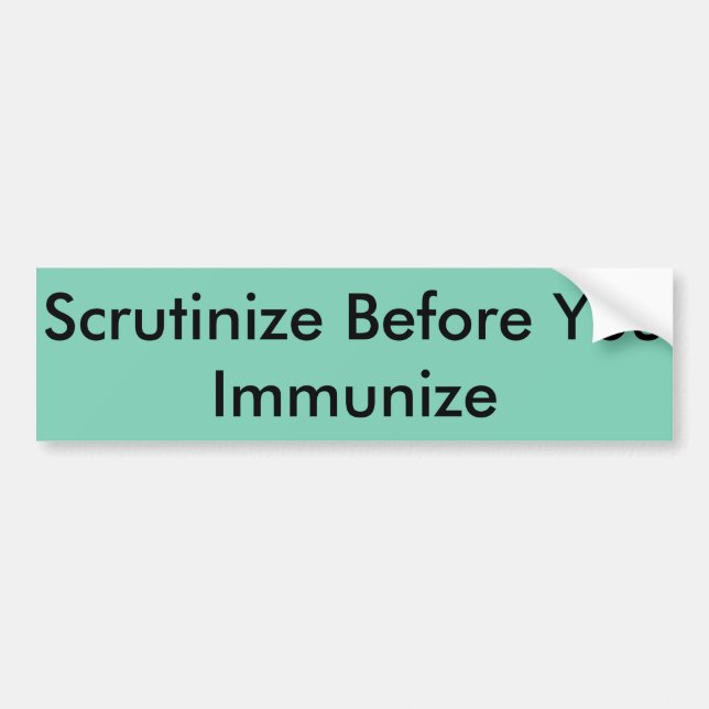 Vaccine Bumper Sticker (Front)