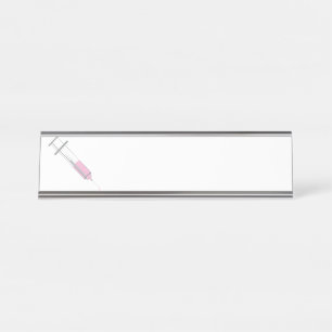 Vaccine Needle Desk Name Plate