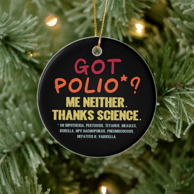 Vaccines Work Thanks Science Epidemiology Student  Ceramic Ornament (Tree)