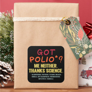 Vaccines Work Thanks Science Epidemiology Student Square Sticker