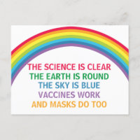 Vaccines Work Wear a Mask Rainbow Science Quote