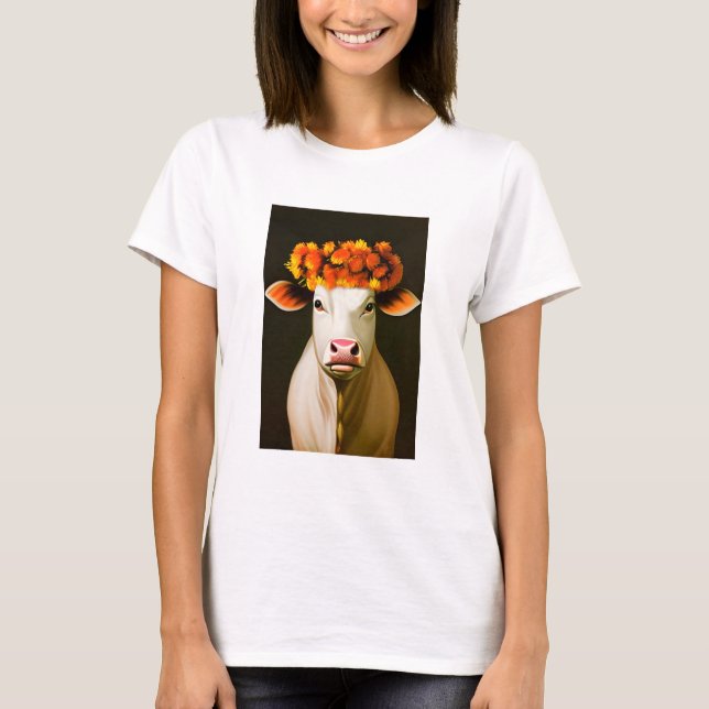 Vache fleurie T-Shirt (Front)