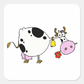 vache square sticker