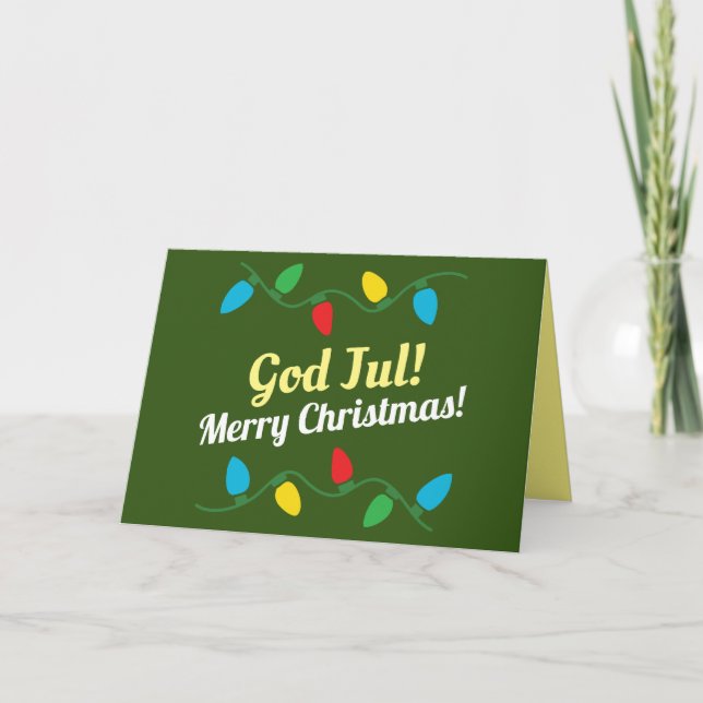 Vackert Julkort  God Jul Kort Holiday Card (Front)