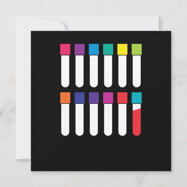 Vacutainer Blood Phlebotomy Phlebotomist Gift Invitation (Front)