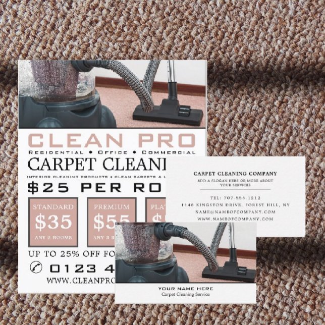 Vacuum Cleaner, Carpet Cleaners, Cleaning Service Flyer (Creator Uploaded)