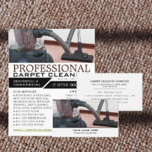 Vacuum Cleaner, Carpet Cleaners, Cleaning Service Flyer