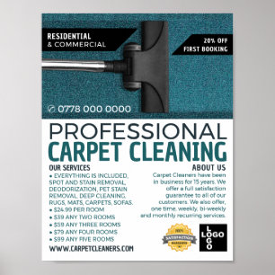Vacuum Cleaner, Carpet Cleaners, Cleaning Service Poster